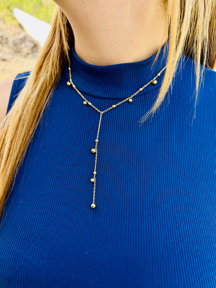 Collar de bolitas Oro