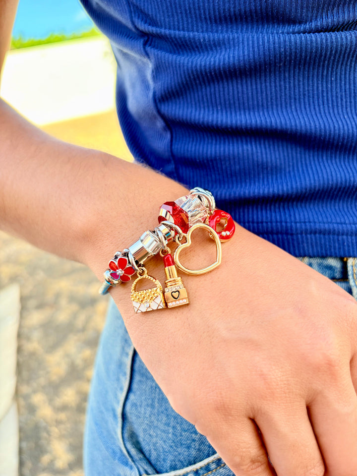 Pulsera de Charms Roja