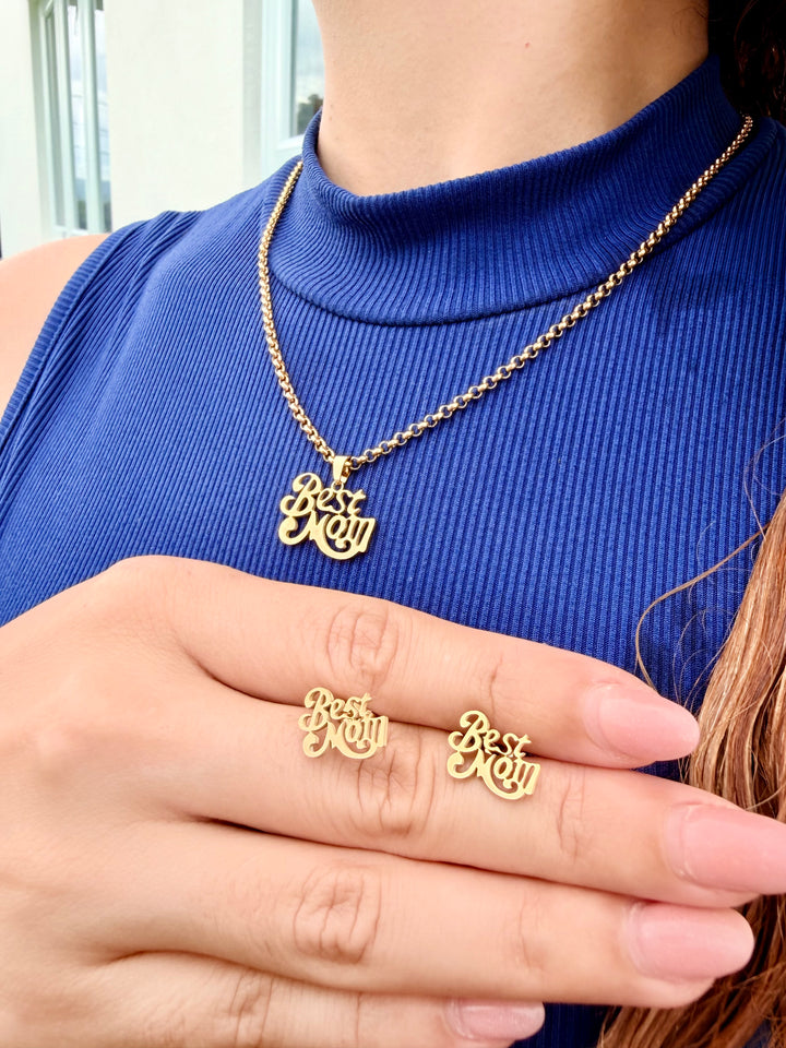 Set "BEST MOM" Oro