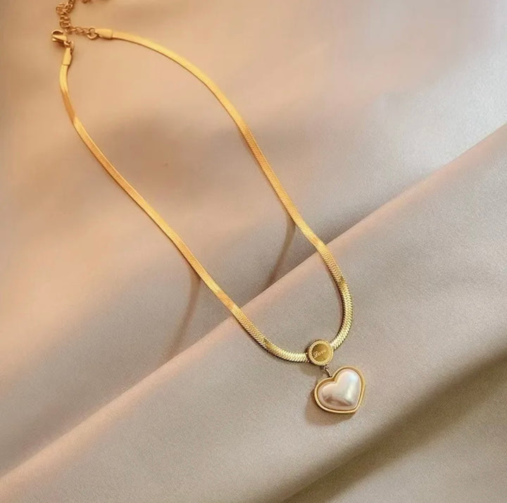 Set de Gargantilla de Corazon