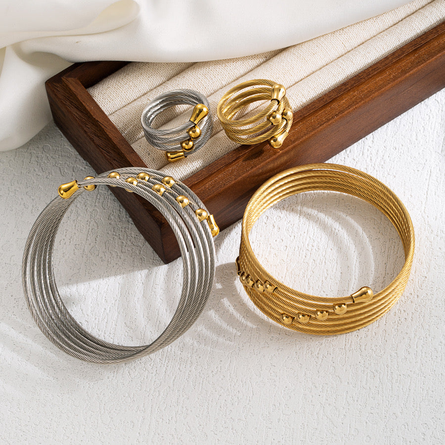 Set de Pulsera & Sortija Oro
