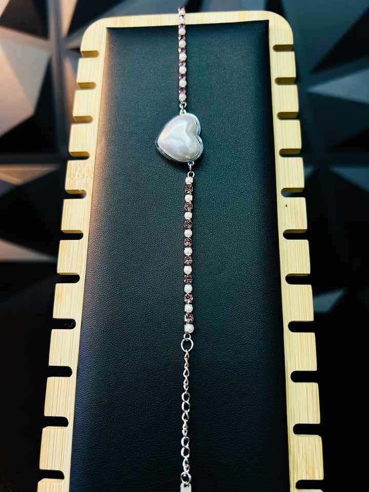 Pulsera de corazon en perla