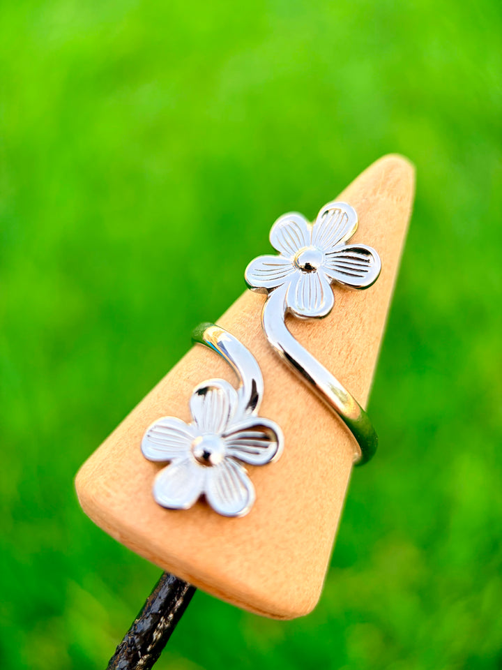 Sortija de Flores Plata