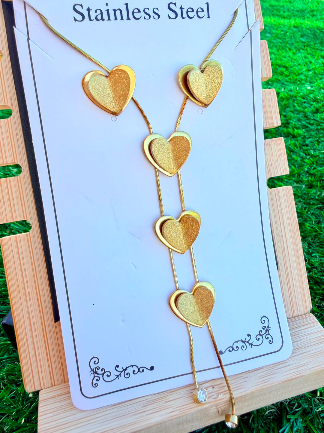 Set de Corazon en cascada