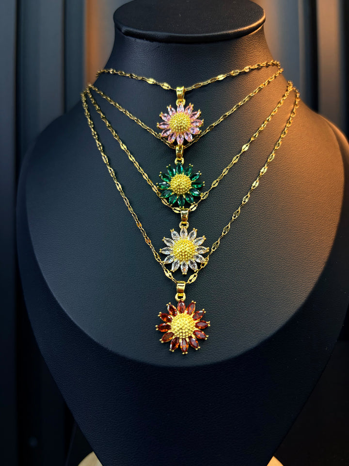 Collar de Girasol Blanco