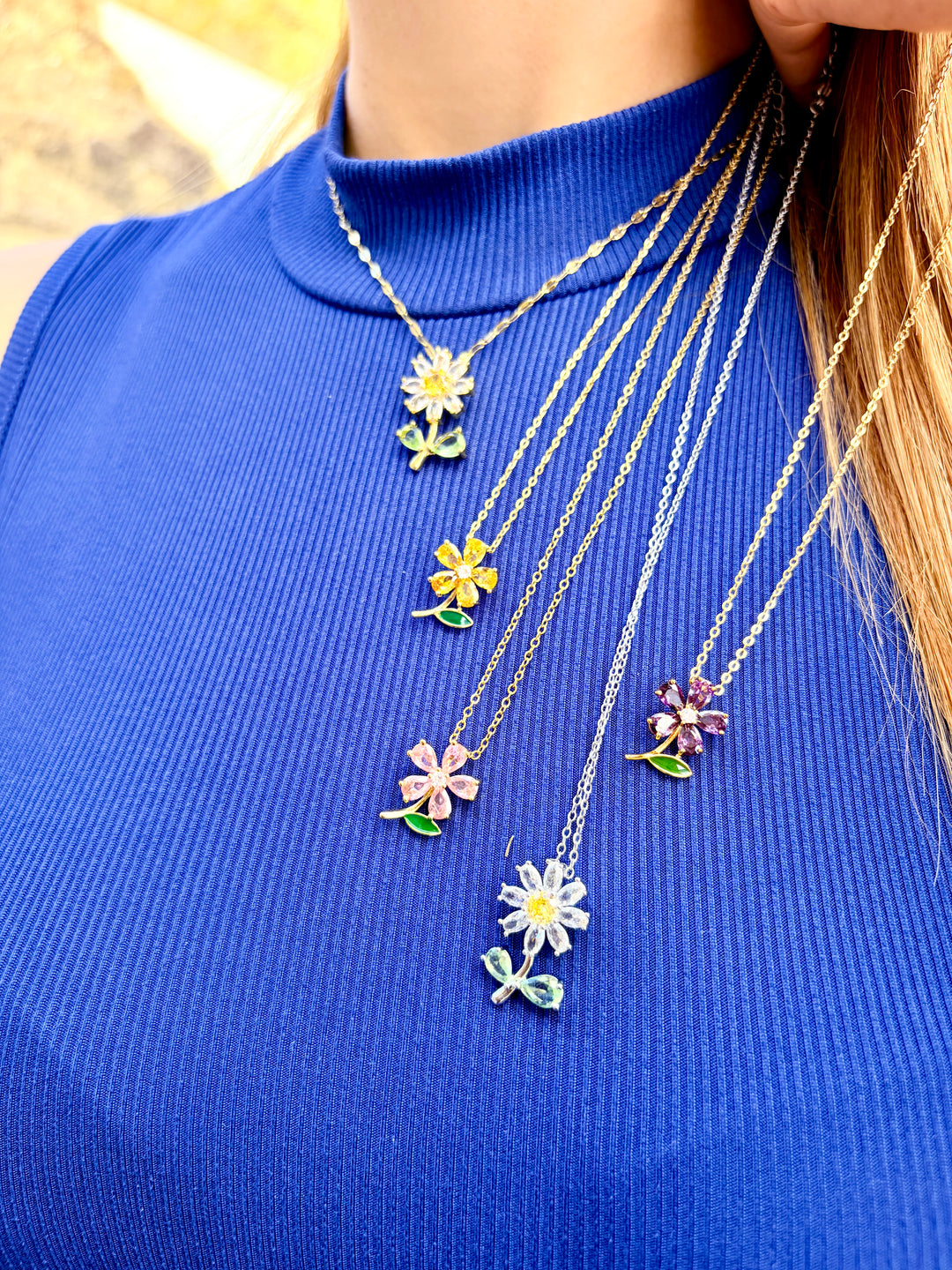 Set de Flor en piedras Rosada
