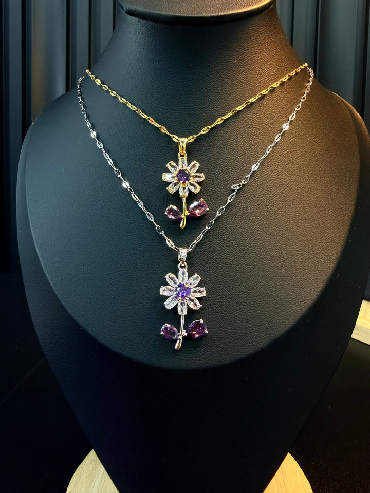 Set de Flor Margarita Plata