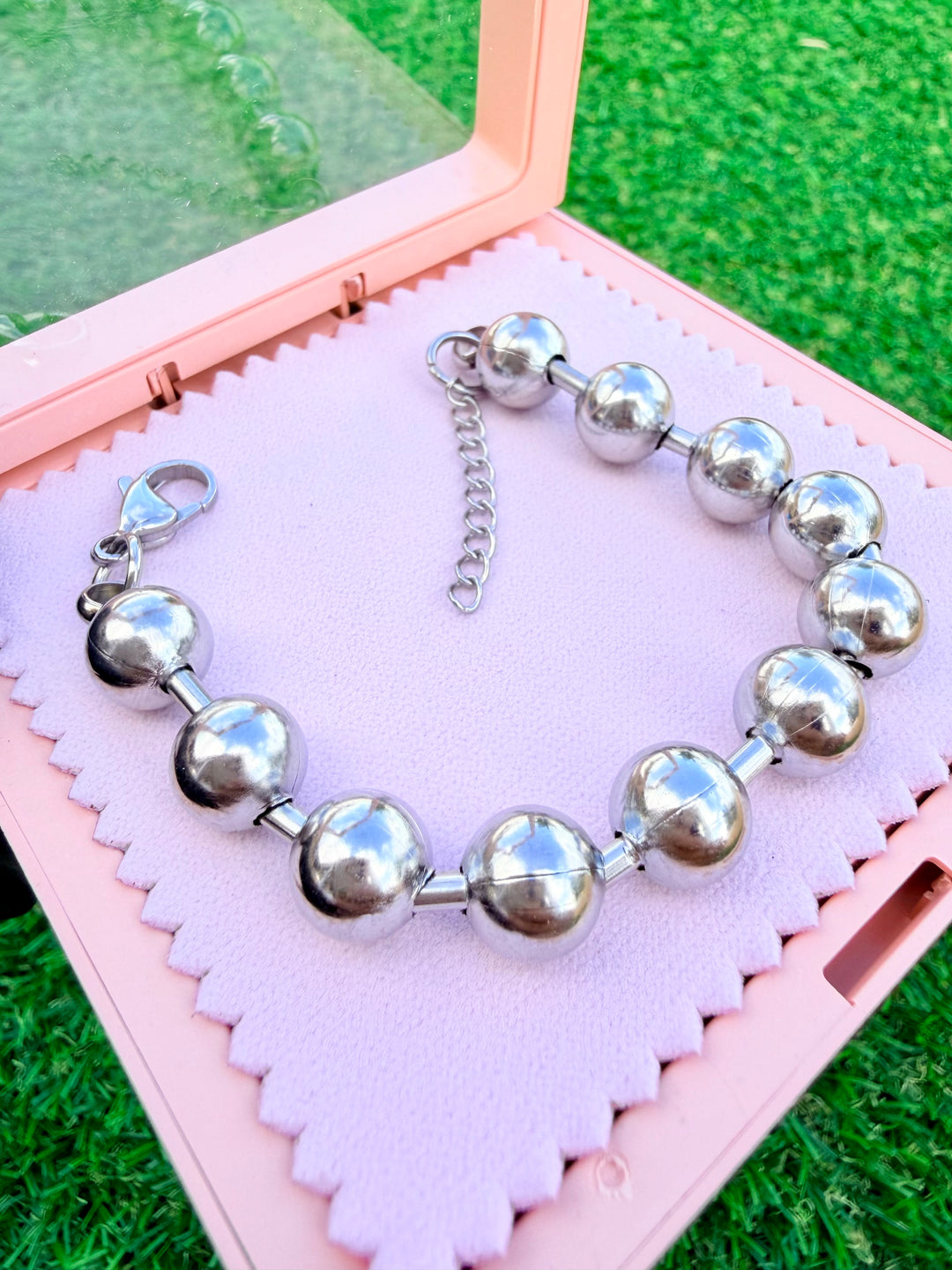 Pulsera de bolitas plata