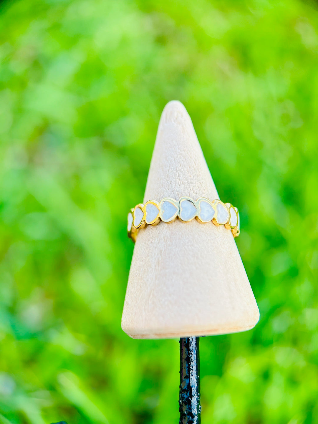 Sortija de corazones Blancos