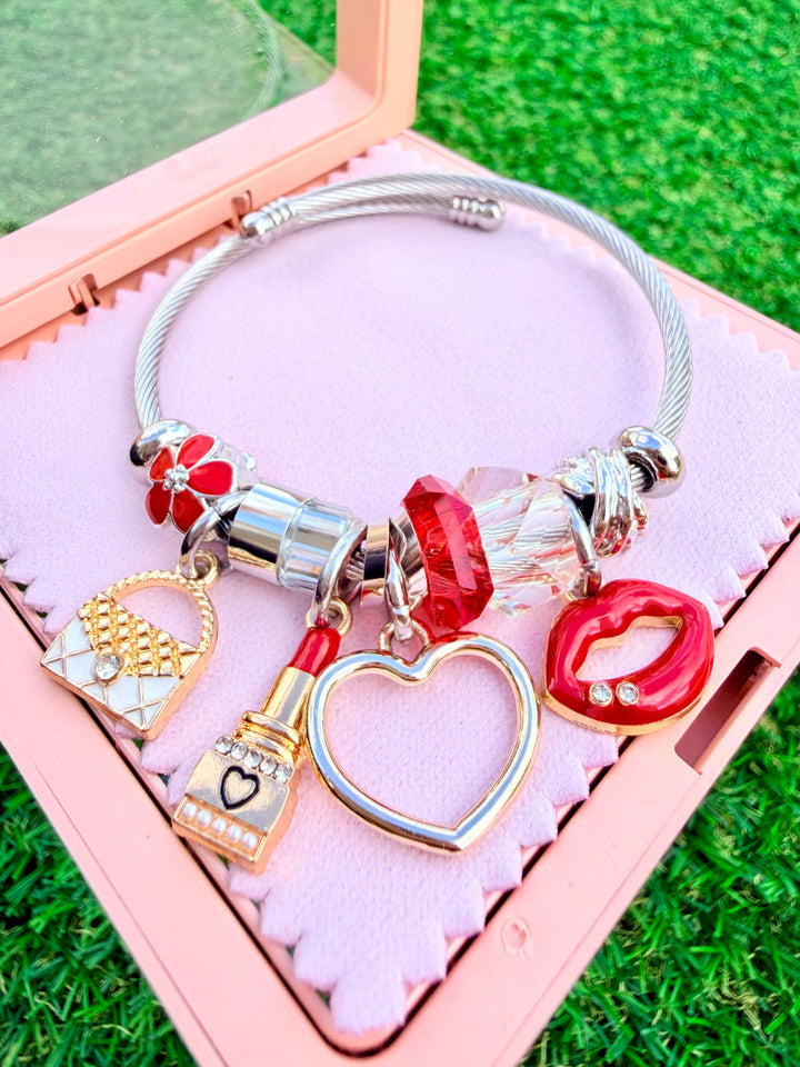 Pulsera de Charms Roja