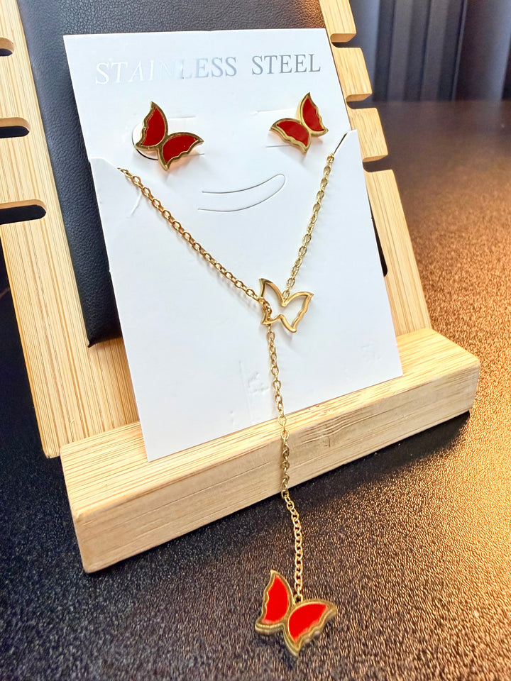 Set de Mariposa Rojo
