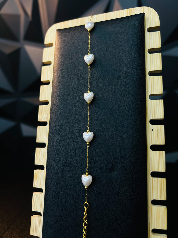Pulsera de Corazones en Perlas