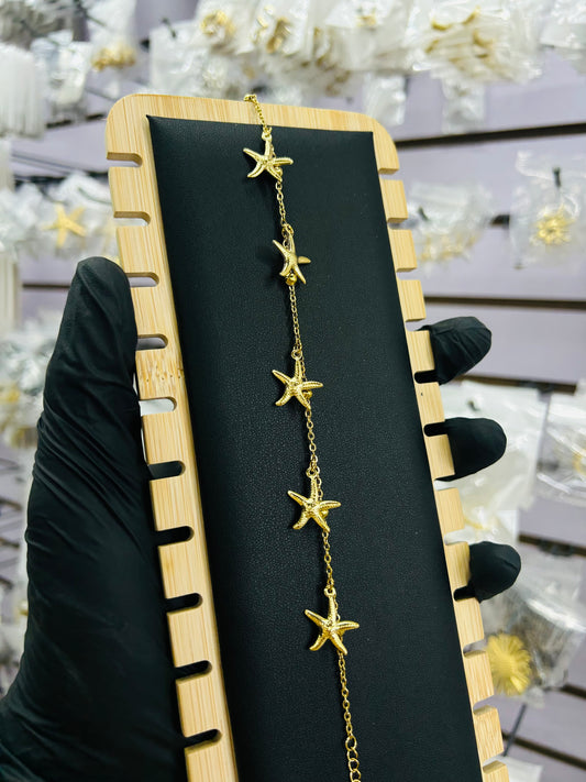 Tobillera Estrella de Mar Oro