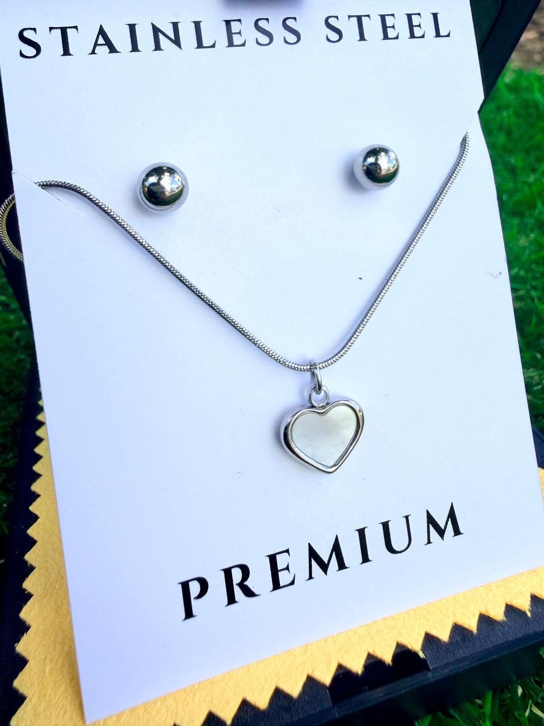 Set de corazon Blanco