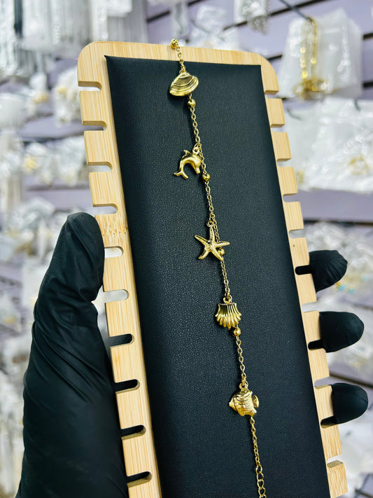 Tobillera de Mar Oro