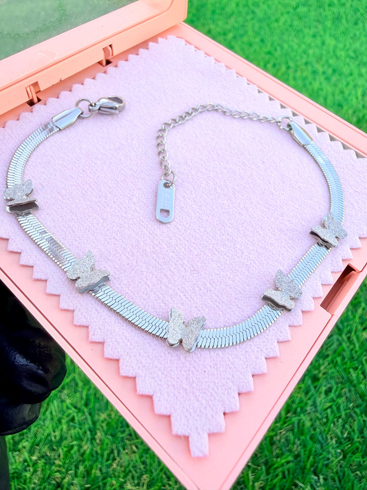 Pulsera de Mariposas Plata