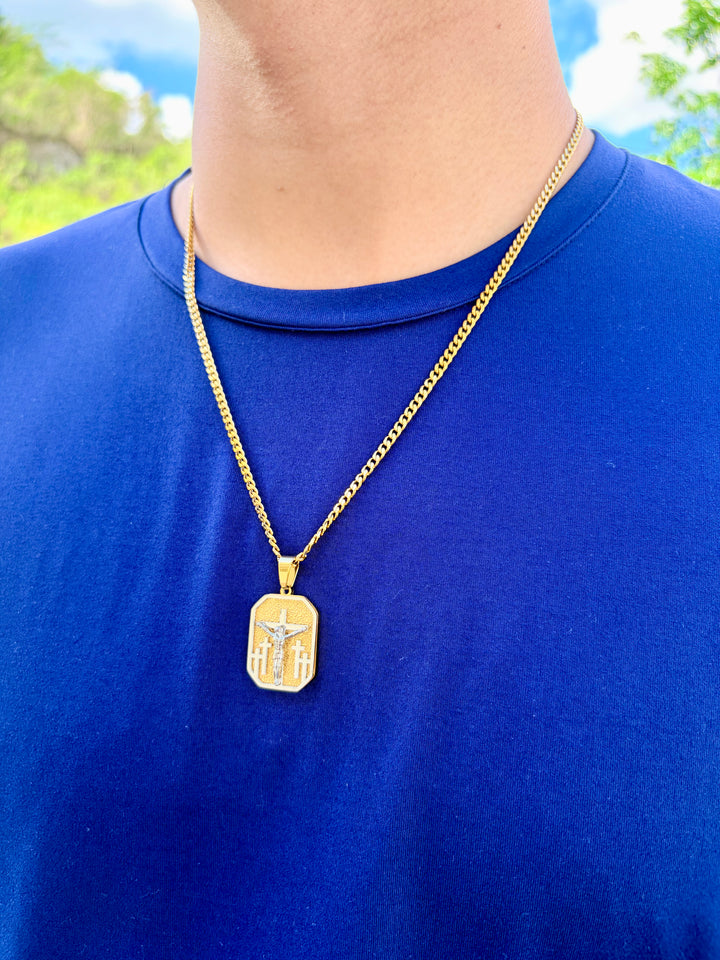 Cadena con Dije Doble Tono