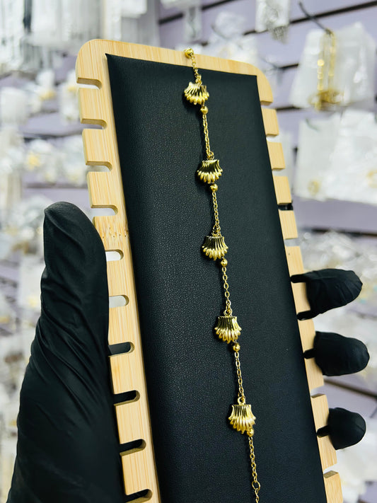 Tobillera de Concha Oro