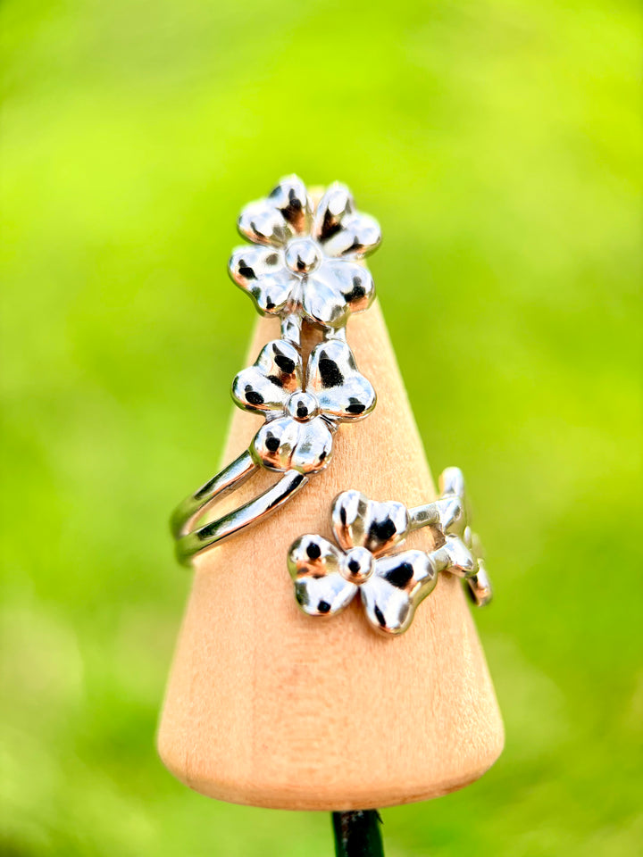 Sortija de Flores Plata