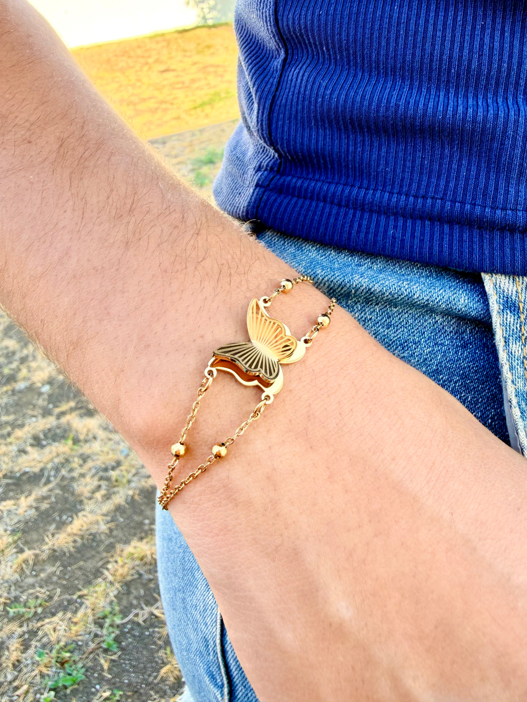 Pulsera de Mariposa Doble