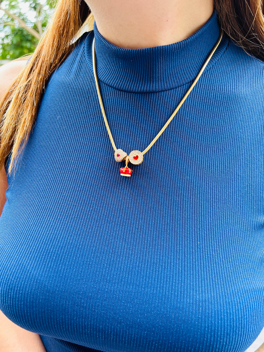 Collar con Charms  de Corazon