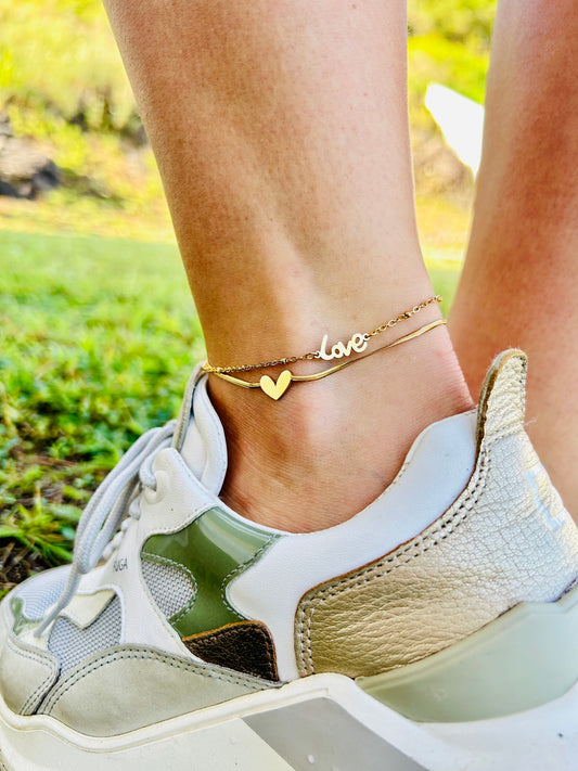 Tobillera Love Doble