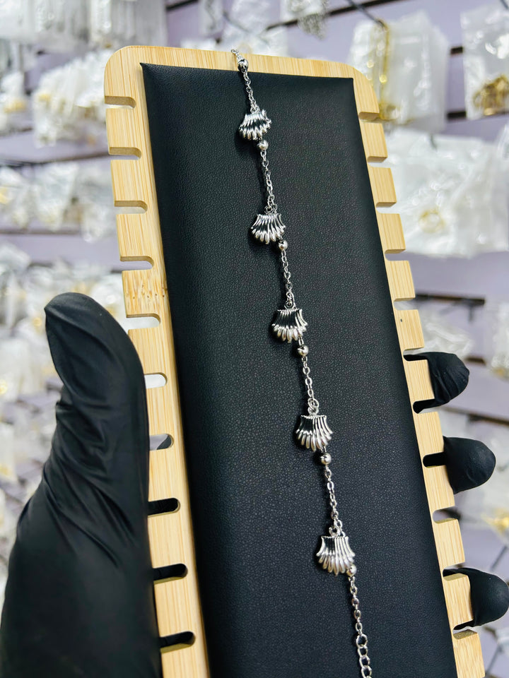 Tobillera de Concha Plata