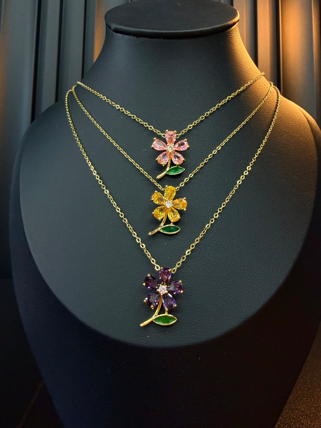 Set de Flor en piedras Rosada
