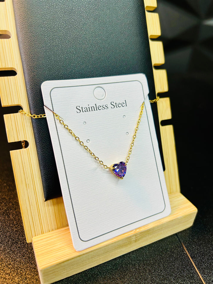 Collar de Corazon Violeta