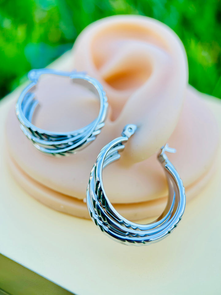 Pantallas Argollas Triple Plata