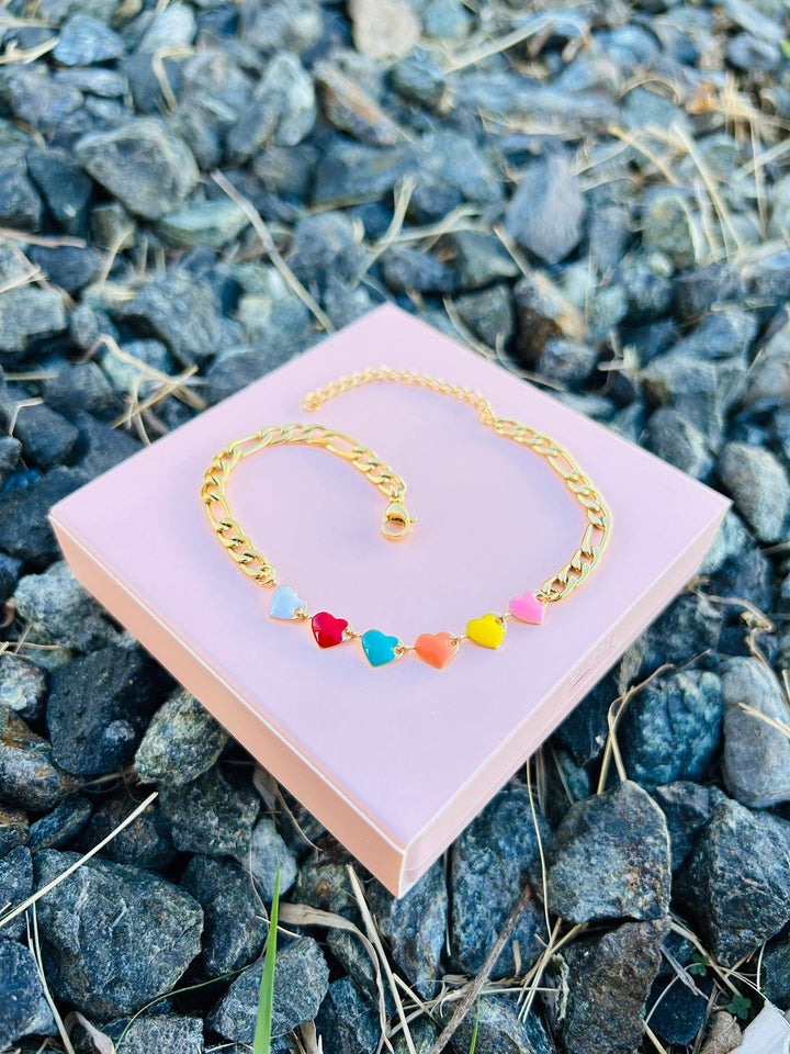 Pulsera/Tobillera de Corazones