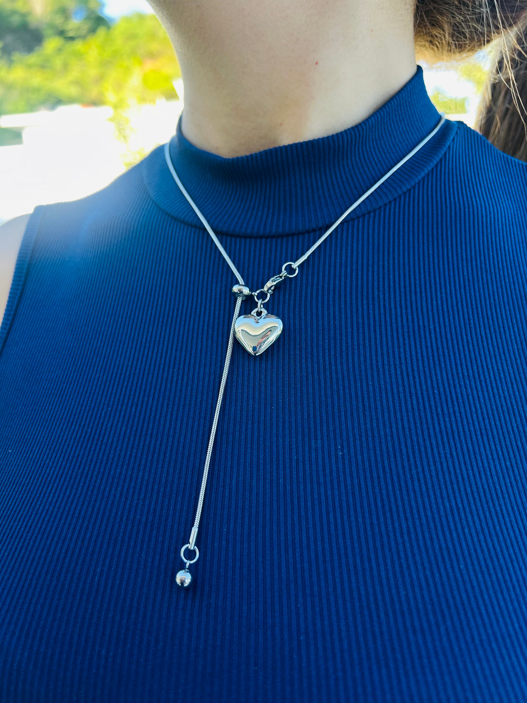 Collar ajustable de corazon