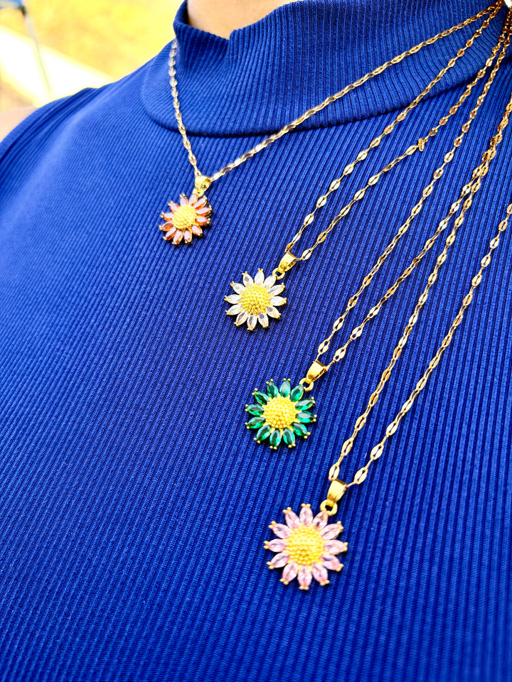Collar de Girasol Blanco