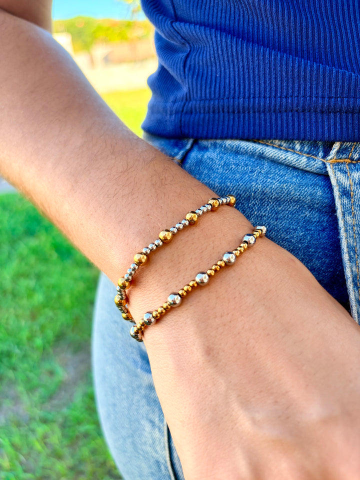 Pulsera de bolitas de hilo 1