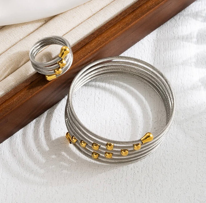 Set de Pulsera & Sortija Dobletono