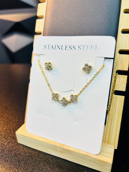 Set Van Clef piedra Blanca