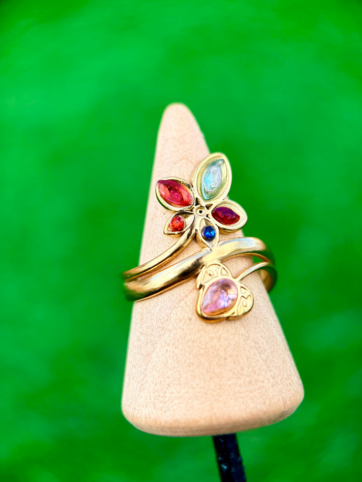 Sortija de Flor en Piedras