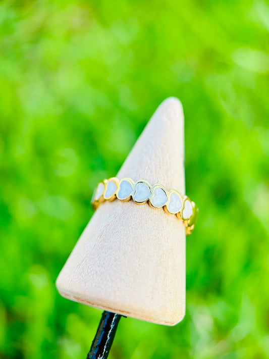 Sortija de corazones Blancos