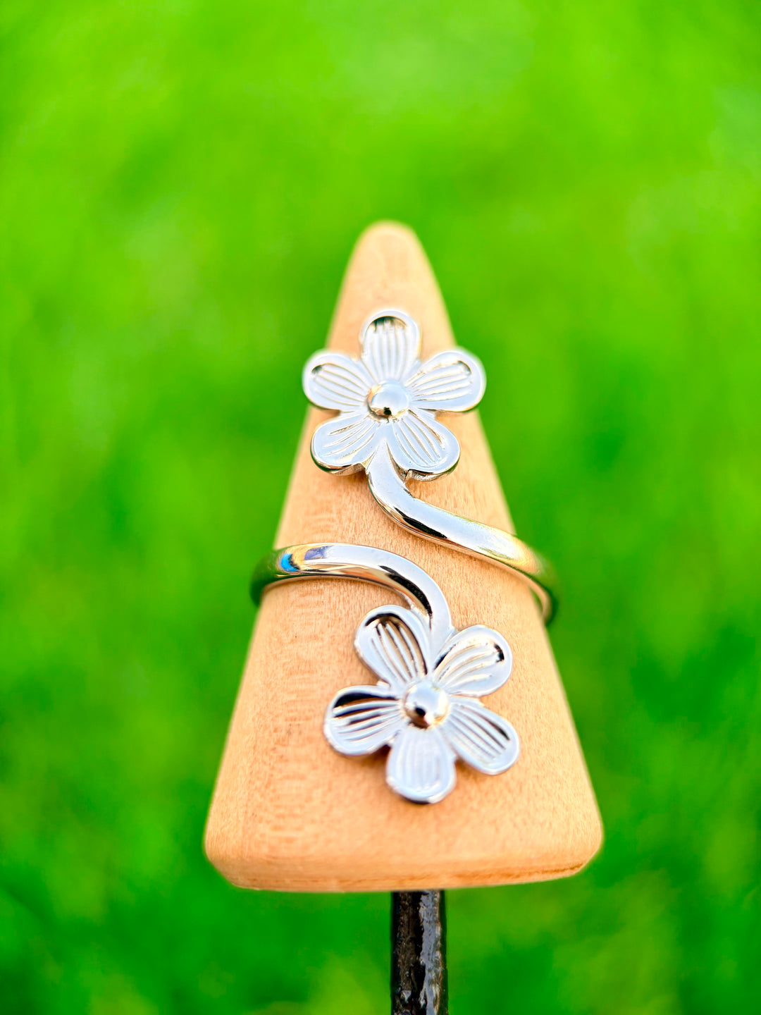Sortija de Flores Plata
