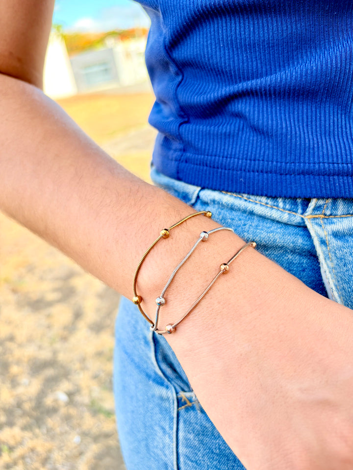 Pulsera Triple Tres Tonos