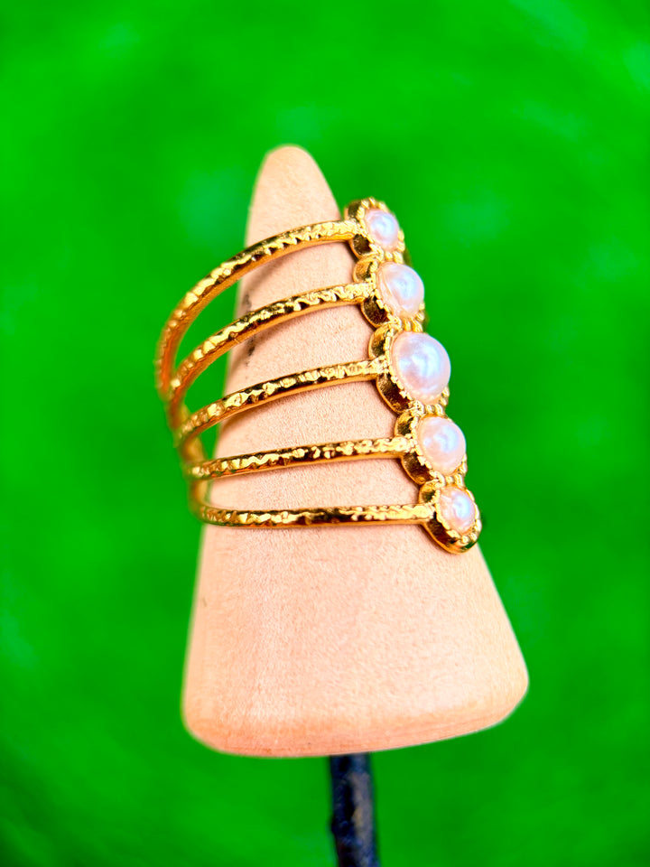 Sortija Ajustable de Perlas