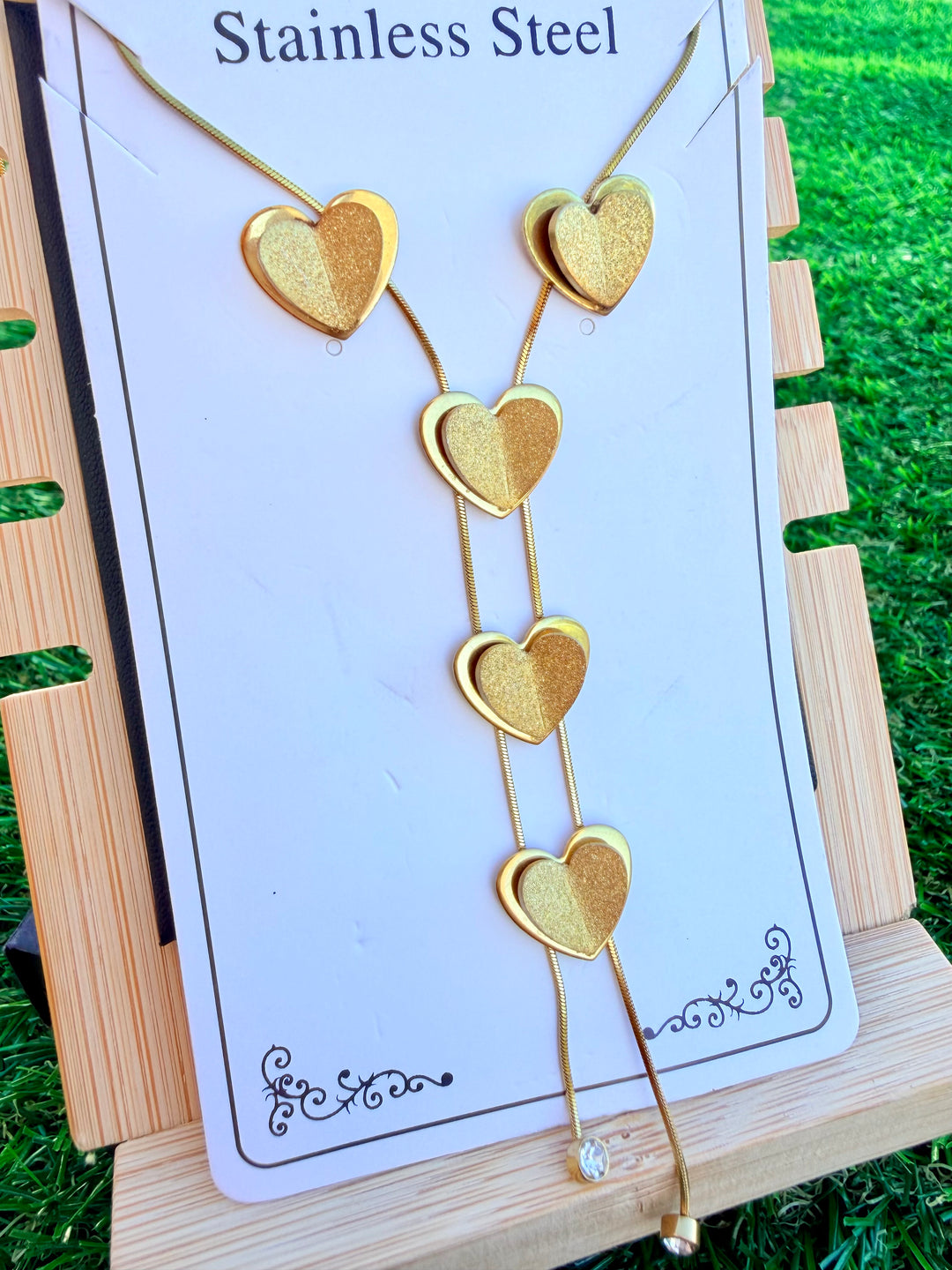 Set de Corazon en cascada