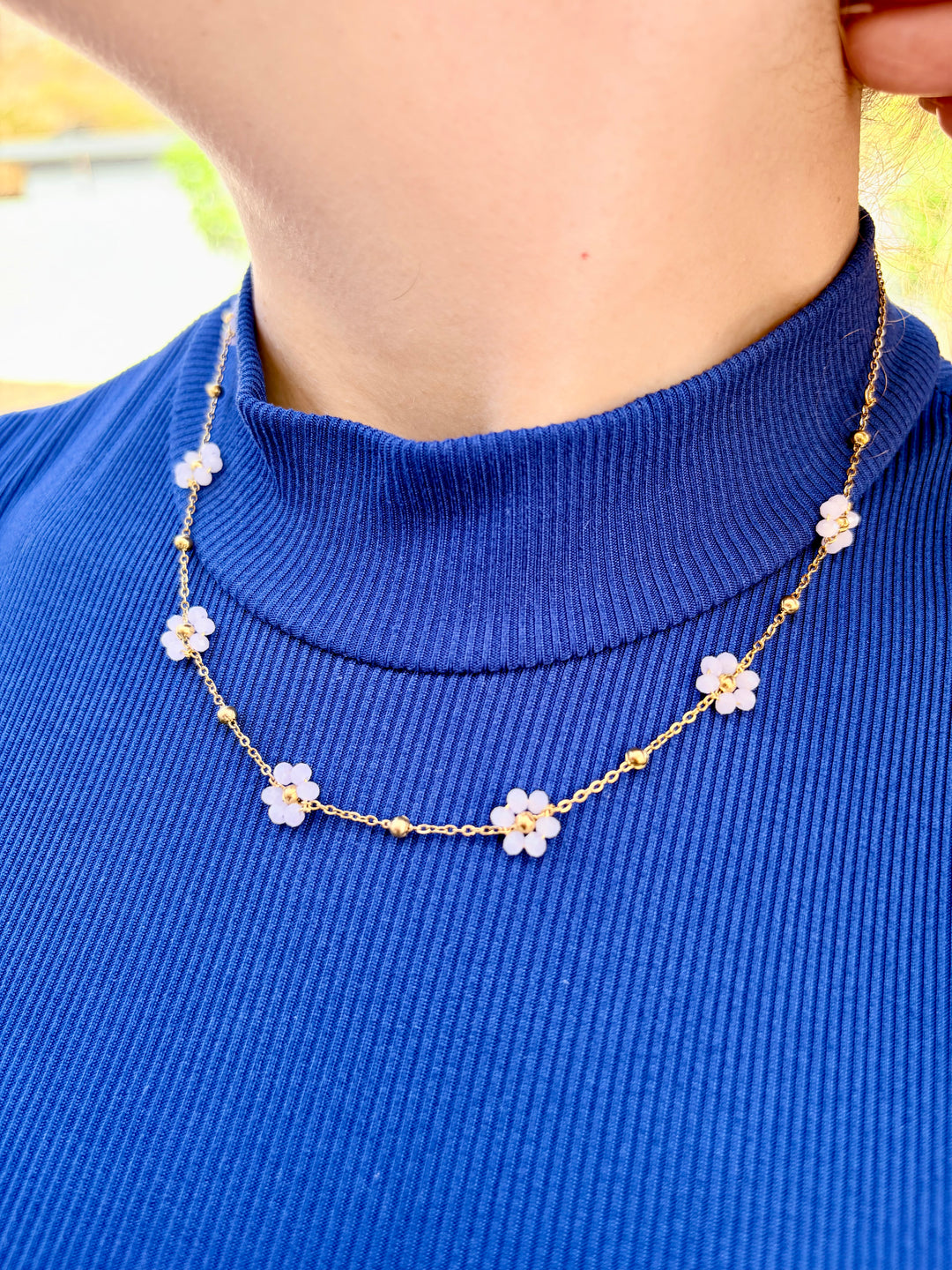 Collar de Flores Rosa