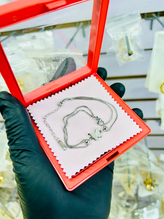 Tobillera Mariposa Plata