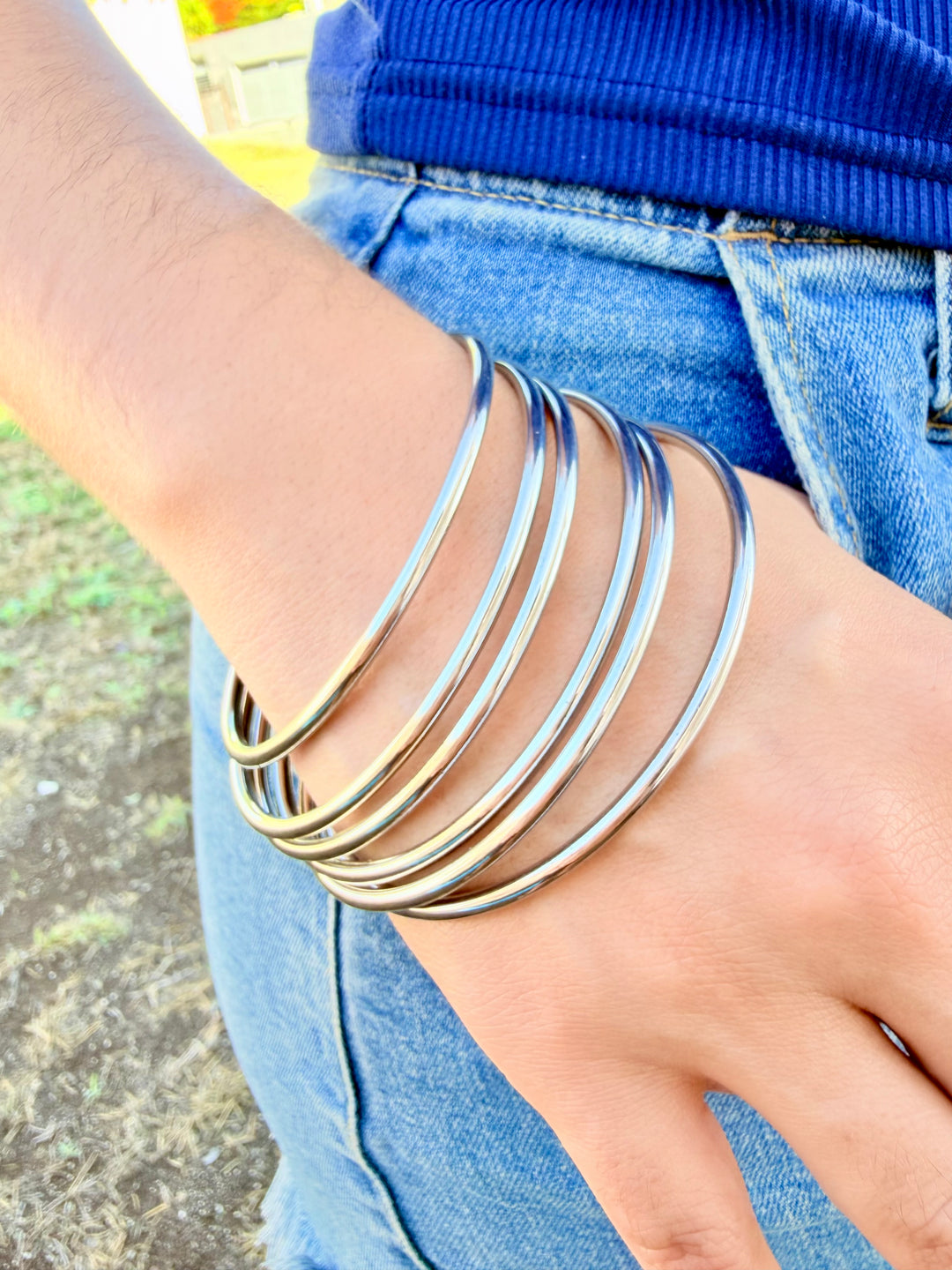 Pulseras Bangless Plata XL