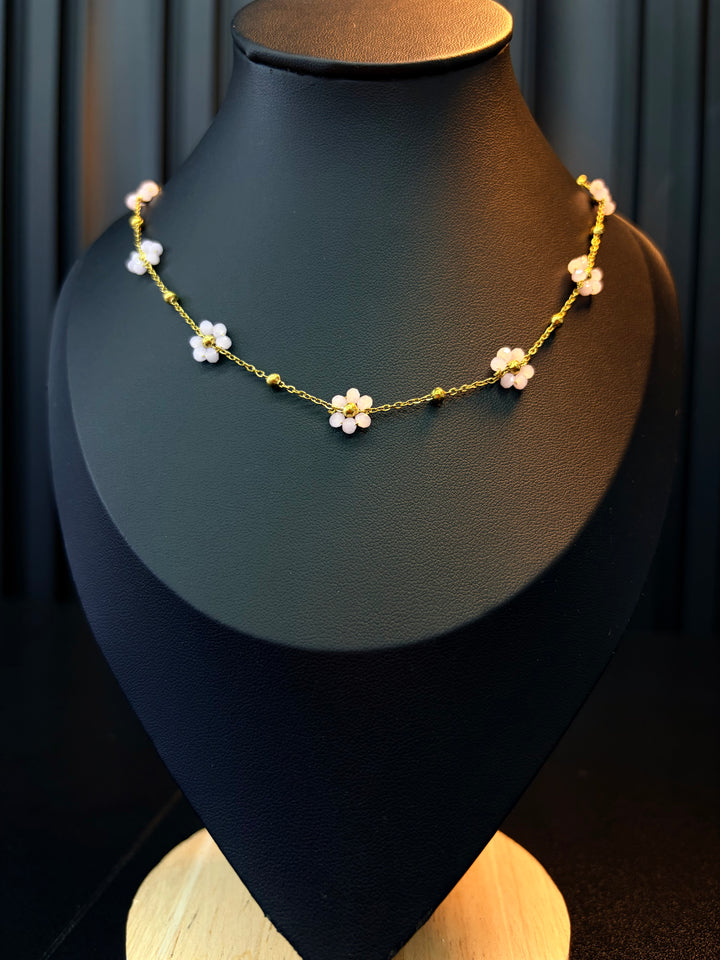 Collar de Flores Rosa