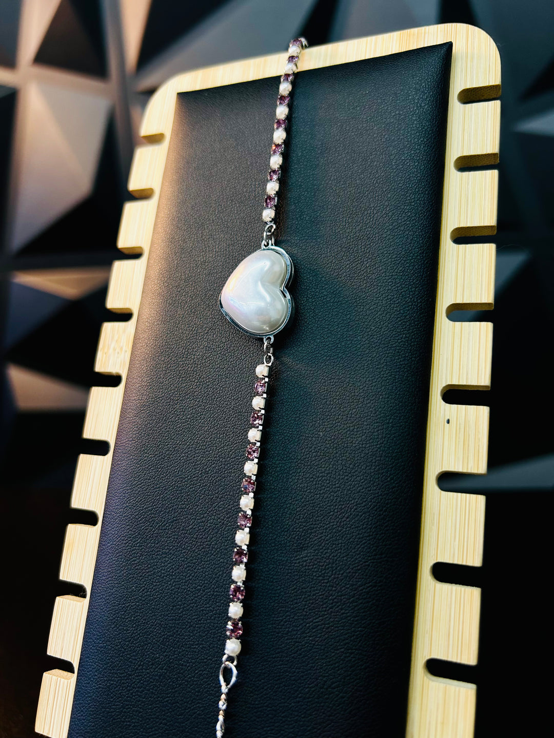 Pulsera de corazon en perla