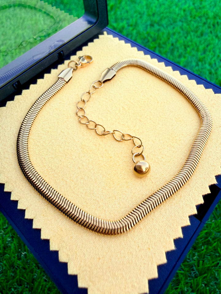 Tobillera Lisa Oro