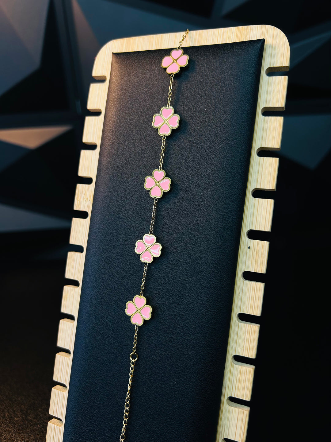 Pulsera de Corazones Rosa