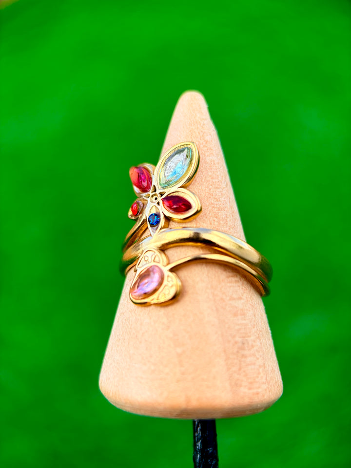 Sortija de Flor en Piedras
